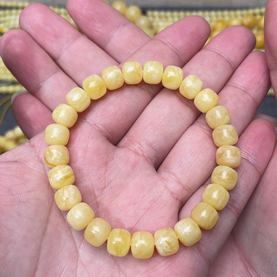 蜜蜡裸石未镶嵌蜜蜡手串8.5mm