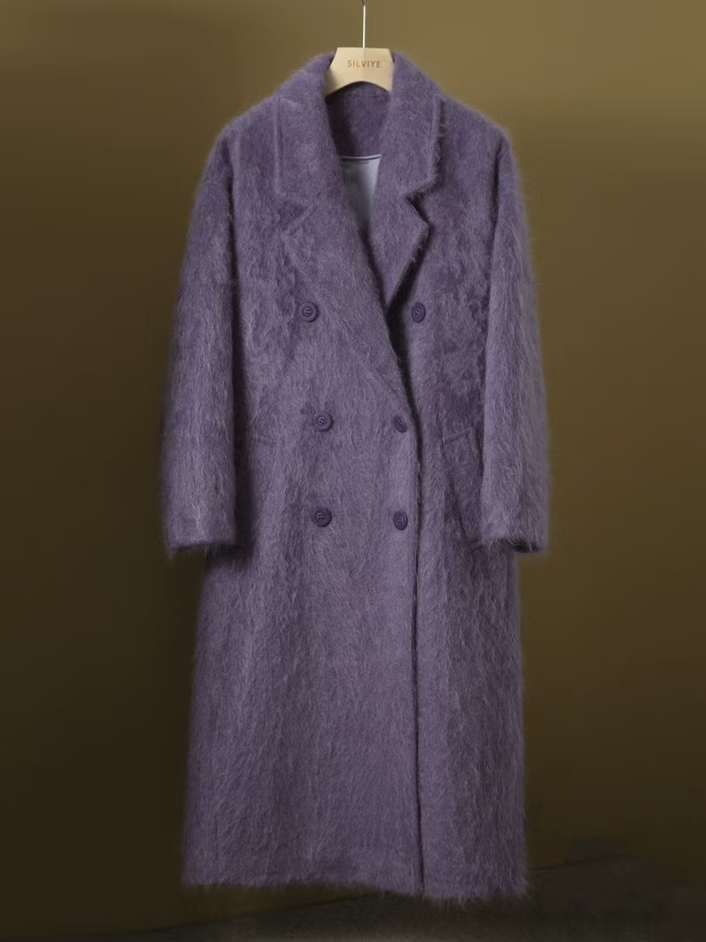 【新年推荐战袍】鼎奢100山羊拉绒气质中长款里衬宽松大衣YRL801