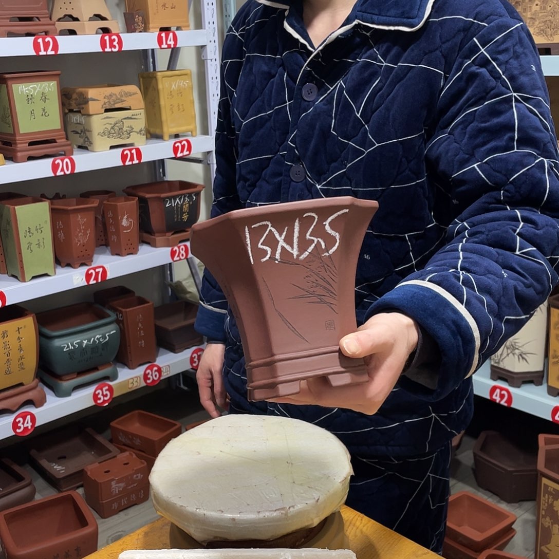 紫砂天心紫砂手工花盆