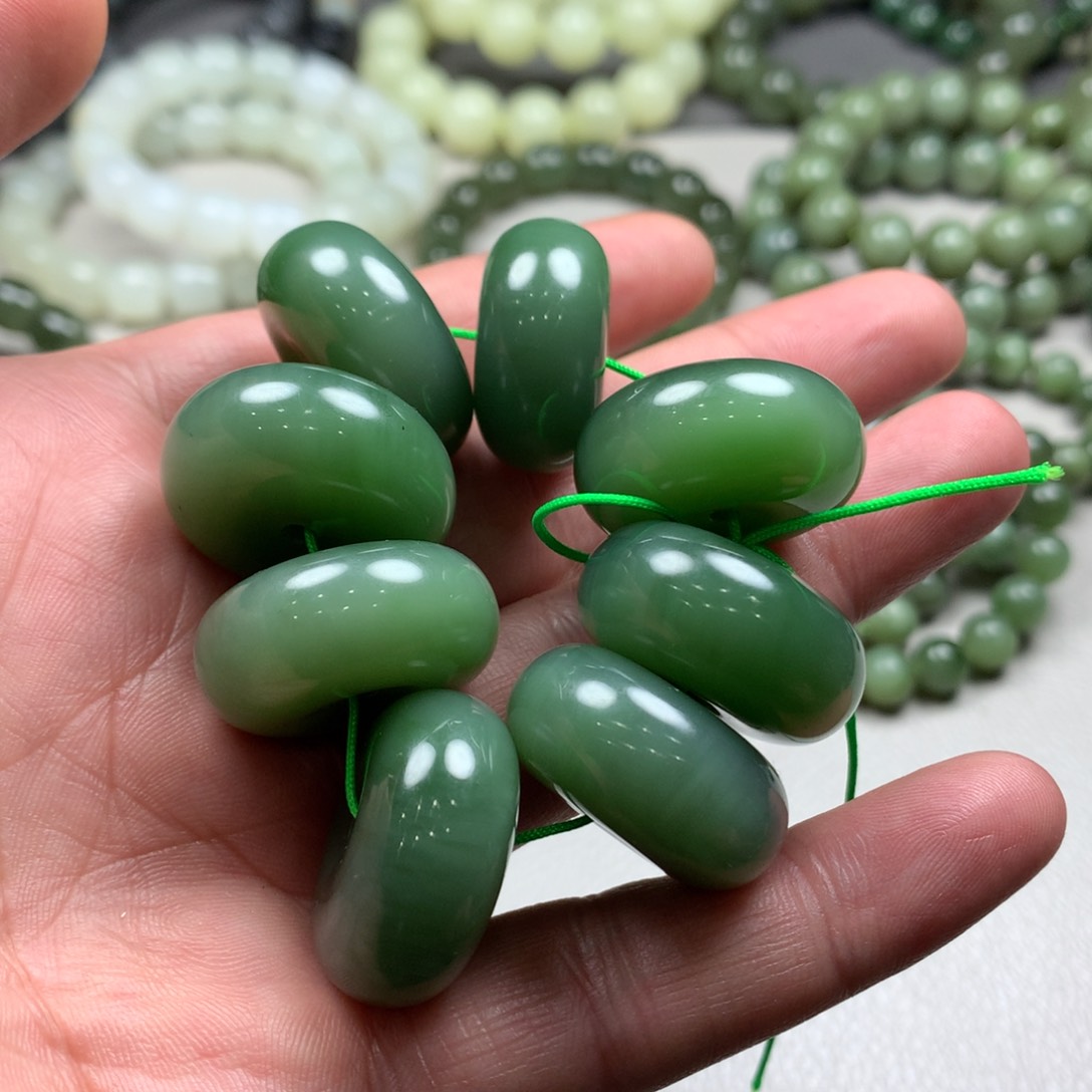 和田玉手链未镶嵌拍一发一