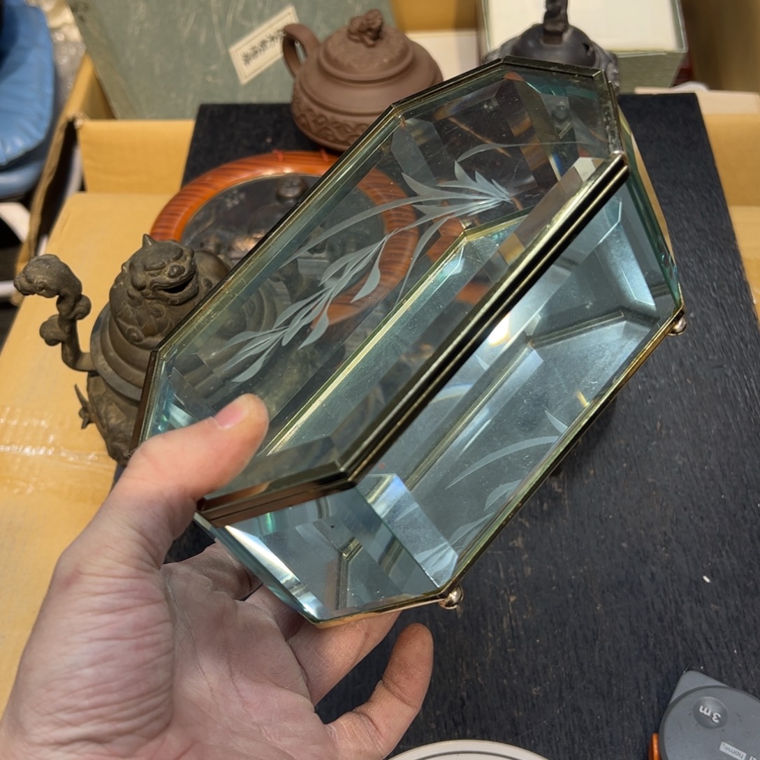 仁***馆玻璃中古工艺品摆件