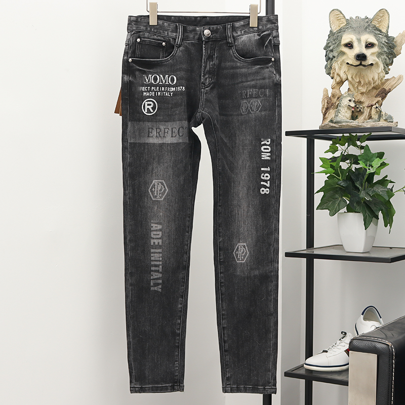 秋冬款百搭休闲黑色牛仔裤2269