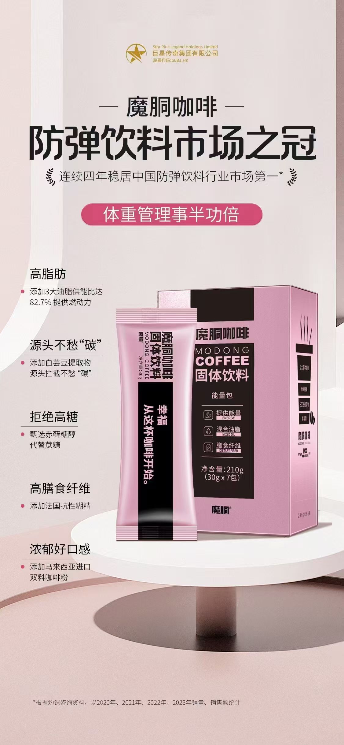 「朱姐姐推荐」魔胴咖啡   固体饮料   速溶袋装 30g*一袋
