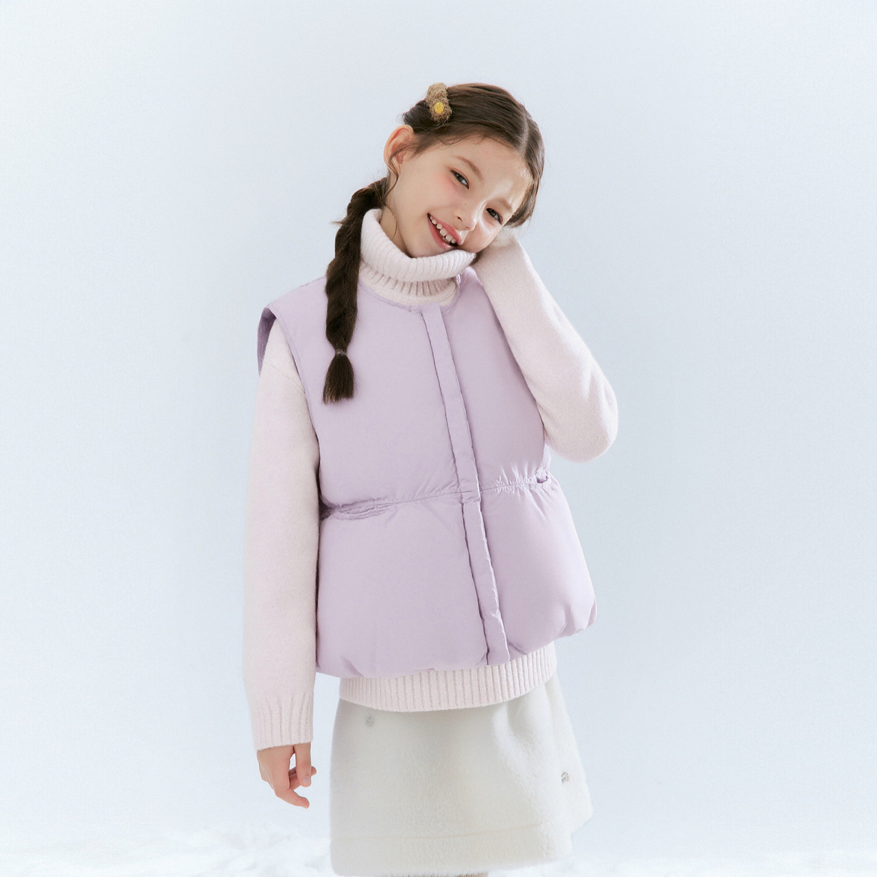 笛莎儿童童装女童马甲秋冬季立领保暖马夹宝宝纯色背心-7M2557701