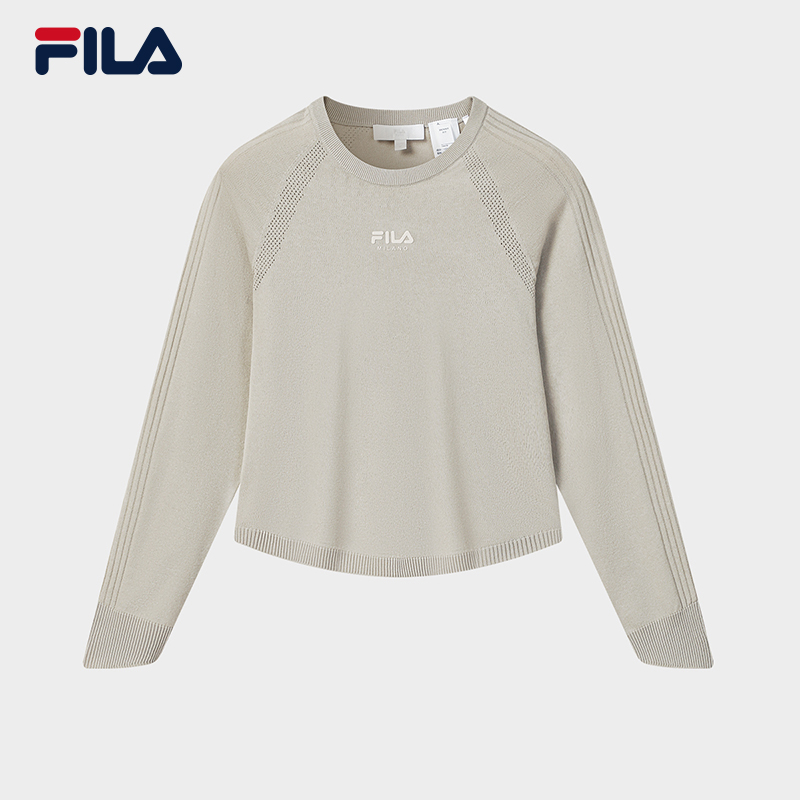 Fila/斐乐春季新款运动休闲编织衫户外时尚修身显瘦圆领编织衫