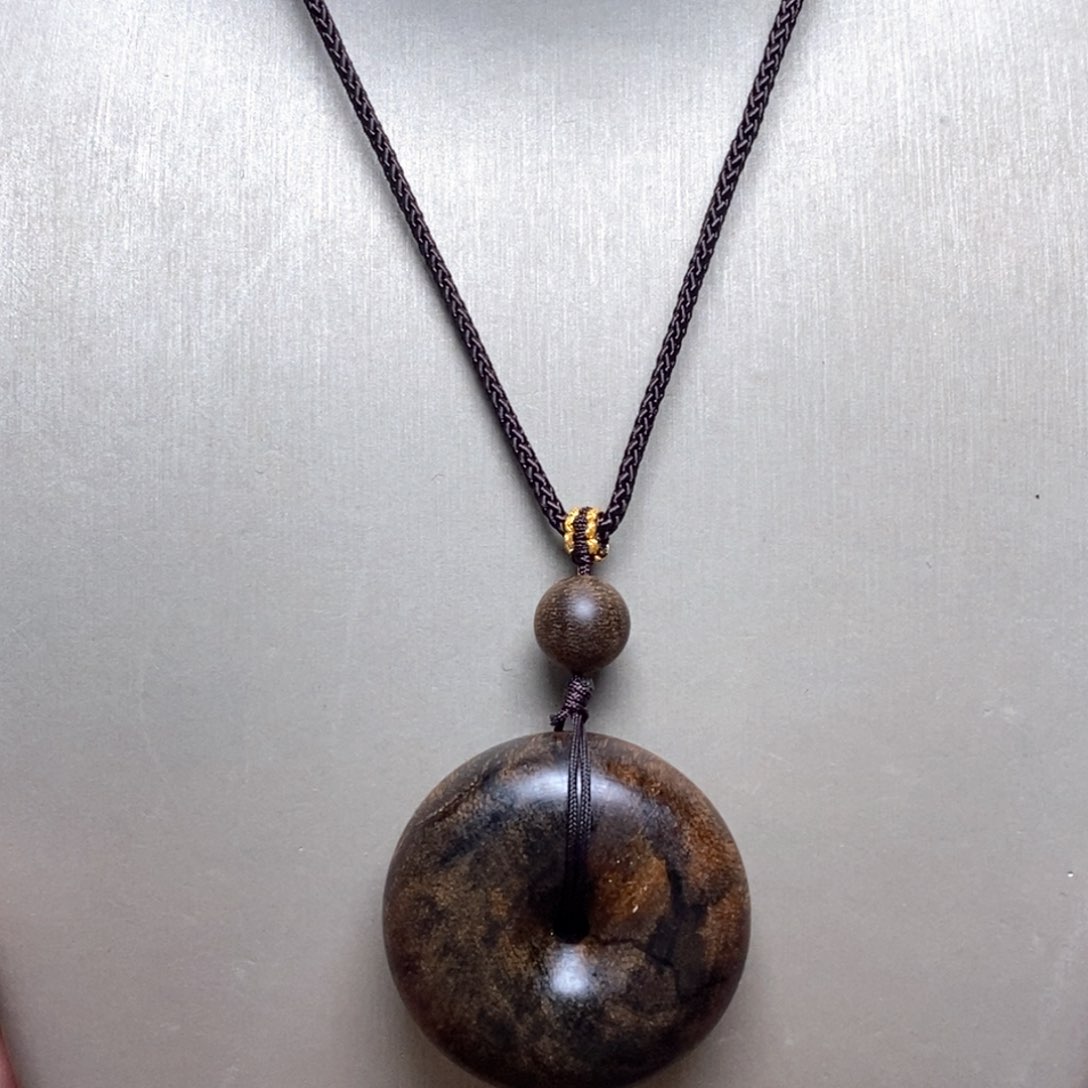 沉香木手串越南芽庄白棋楠瘤疤吊坠