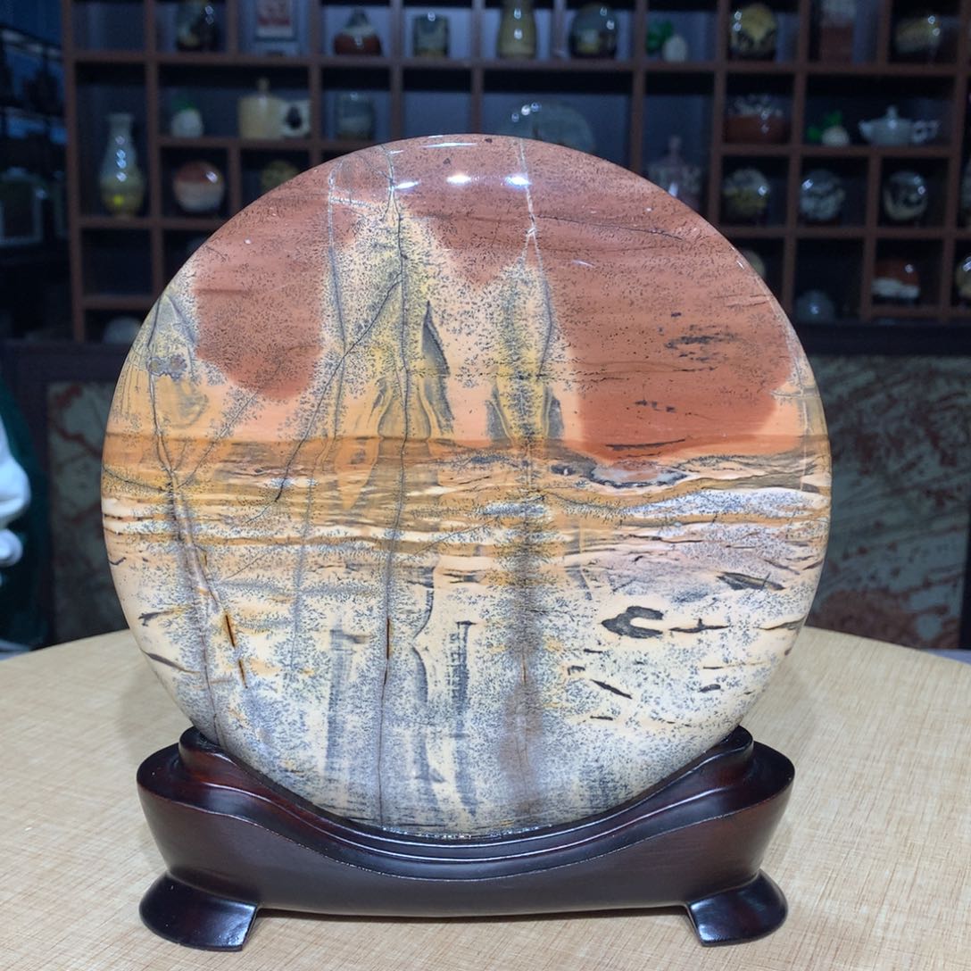 紫砂广西国画石摆件，收藏观赏