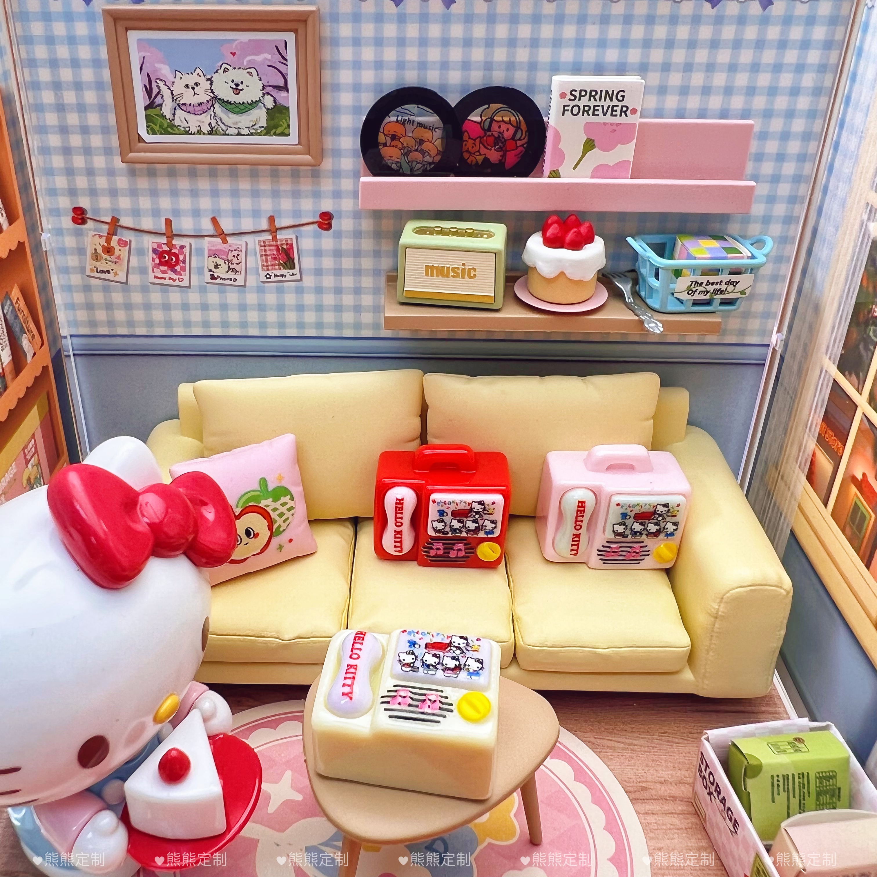 熊熊定制-Kt老式电话机 系列 DIY树脂卡通手工制作/食完/仿真摆件