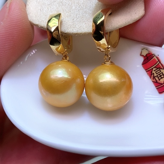 淡水珍珠耳饰银S925镶嵌