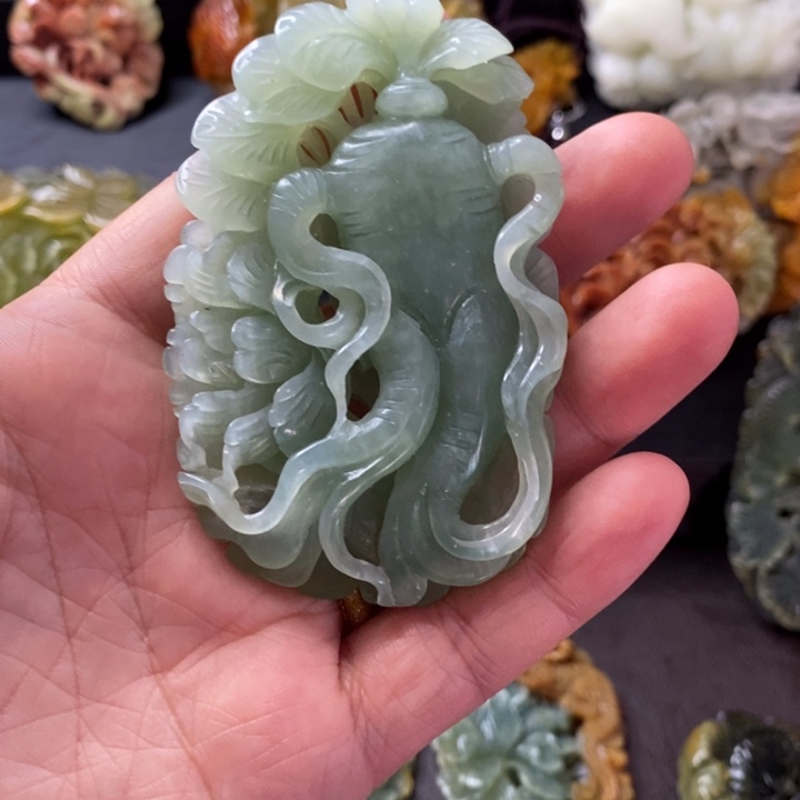 静***乐岫玉未镶嵌项链毛衣链