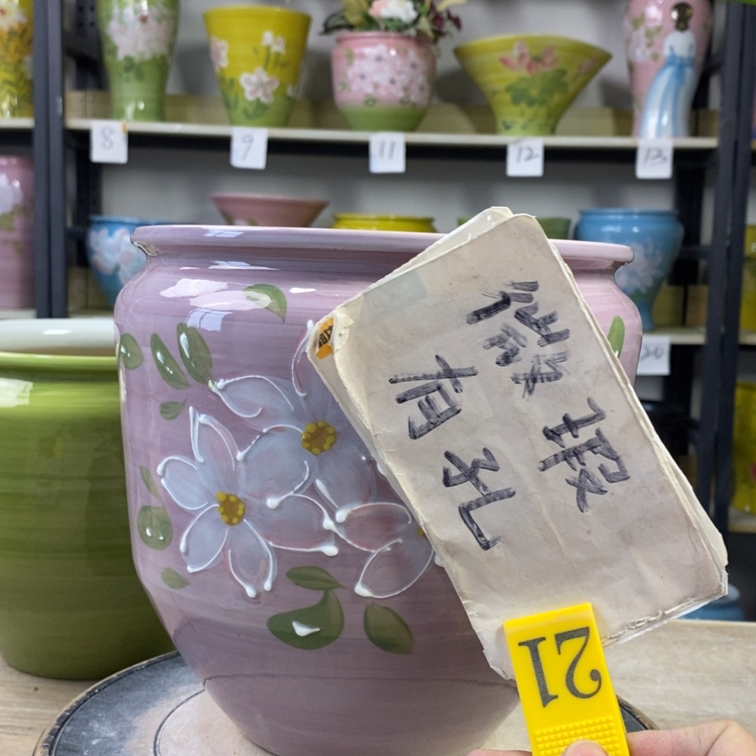 景德镇手工手绘陶瓷花盆