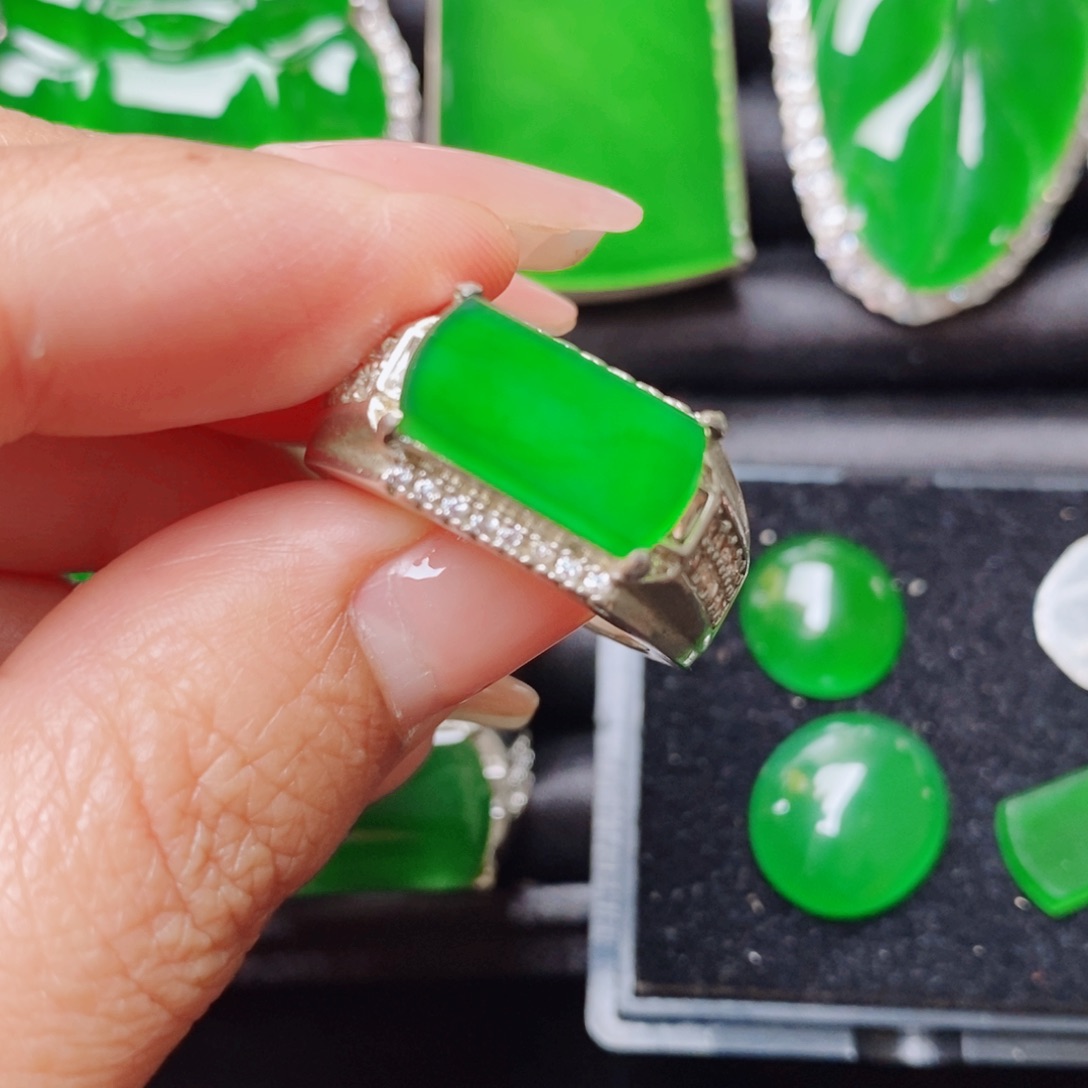 未镶嵌戒指翡翠天然翡翠正品