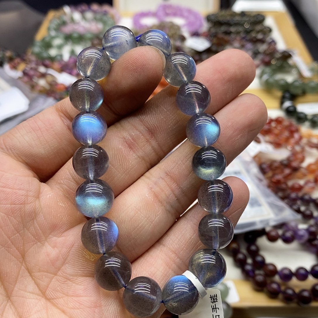 拉长石手链未镶嵌天然