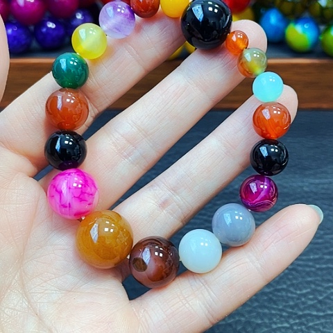 玛瑙/玉髓手链未镶嵌多宝