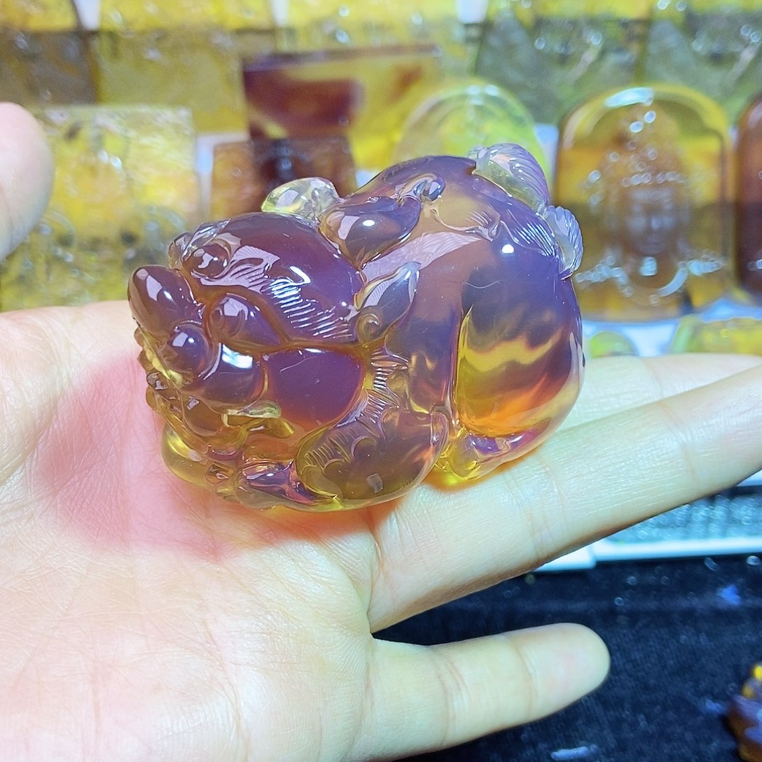 琥珀颈饰未镶嵌貔貅3号