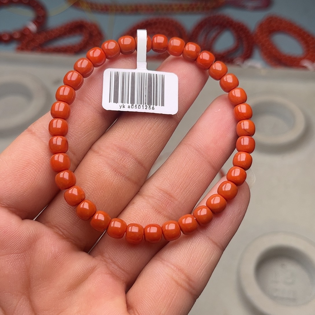 戴***～南红玛瑙未镶嵌手链精工老型卡6