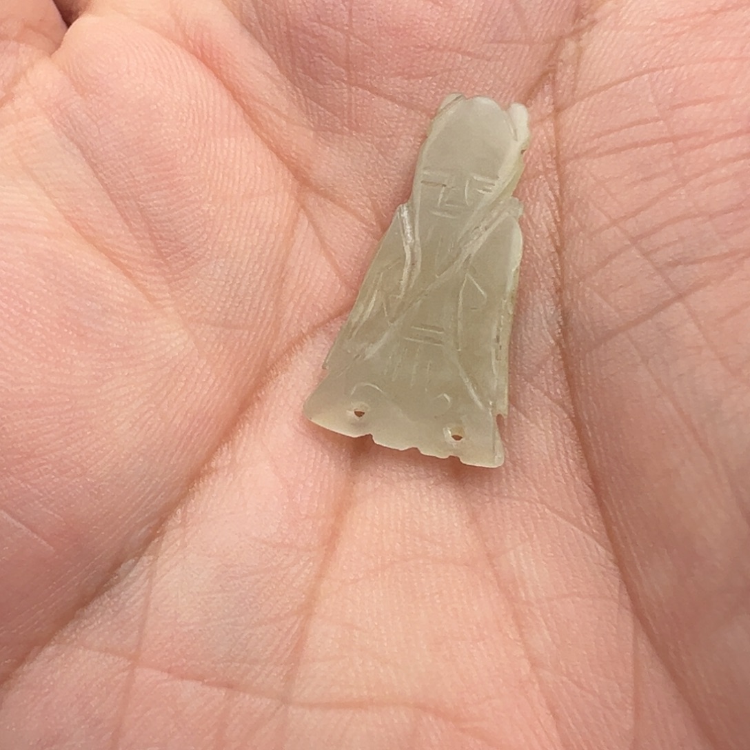 和田玉未镶嵌吊坠(不含链)寿星