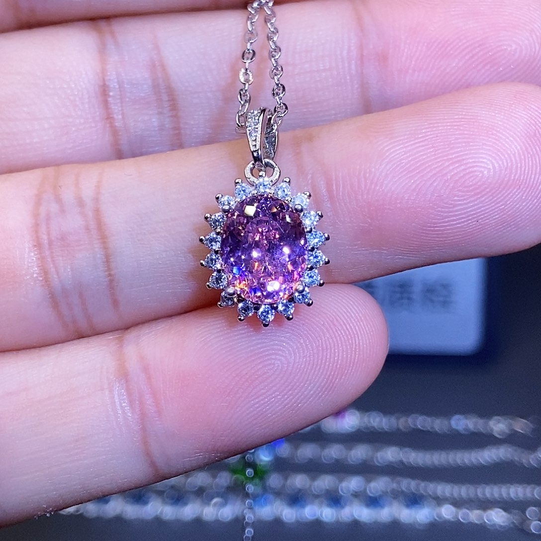 银S925镶嵌颈饰碧玺