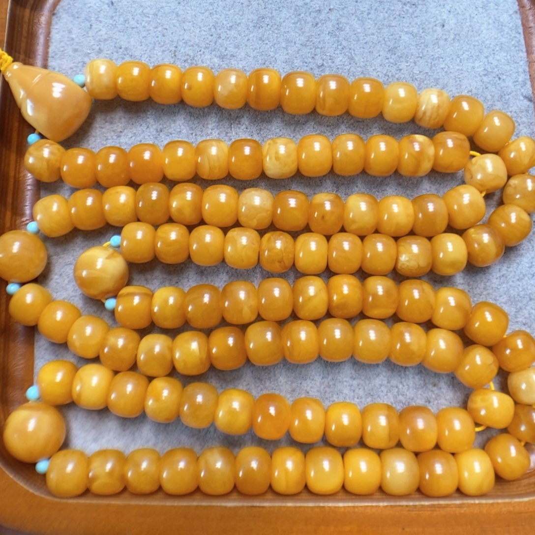 蜜蜡项链未镶嵌蜜蜡108