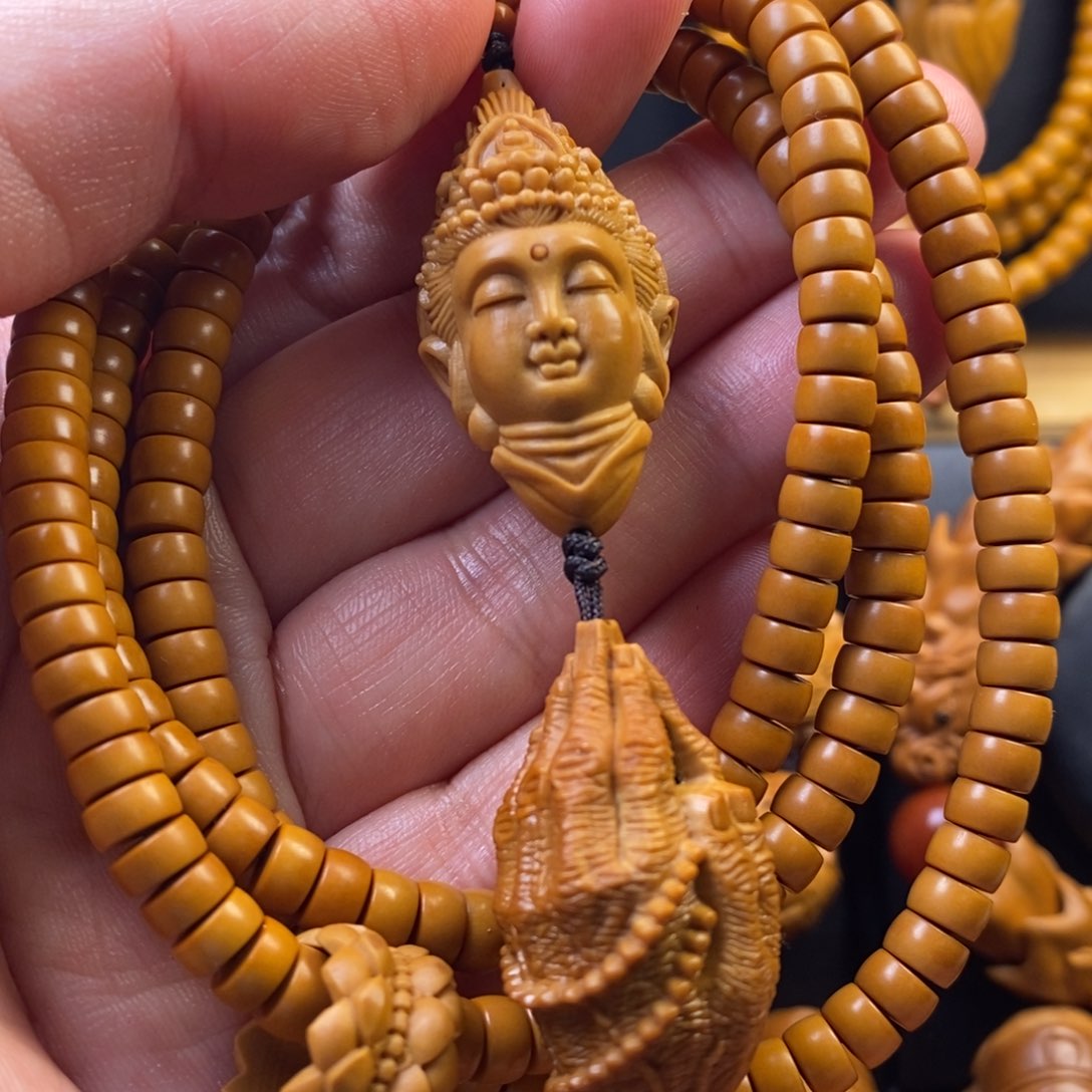 橄榄核手串a****?观音脖挂