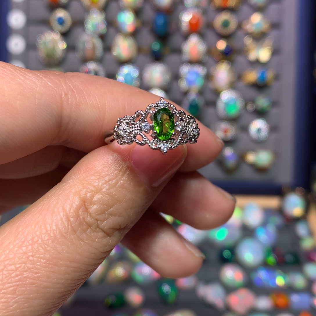 欧泊戒指款式合金