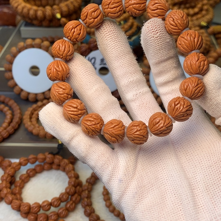 桃核手串秦岭龙纹