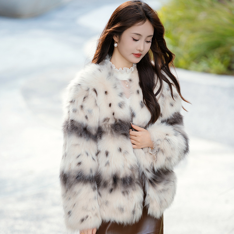 【典雅矜贵】甜美狐狸毛棉服外套DOUBLOVE贝爱2024冬新款