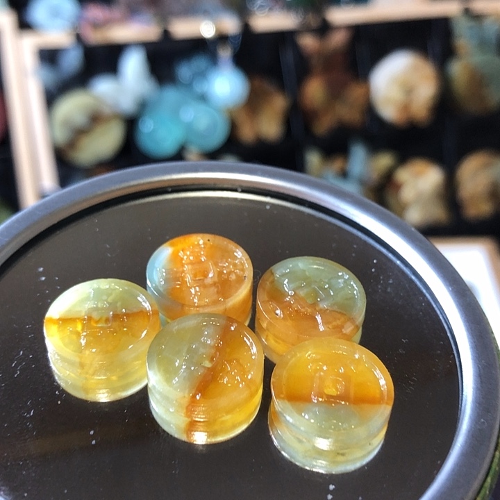 岫玉未镶嵌岫玉五帝钱手链