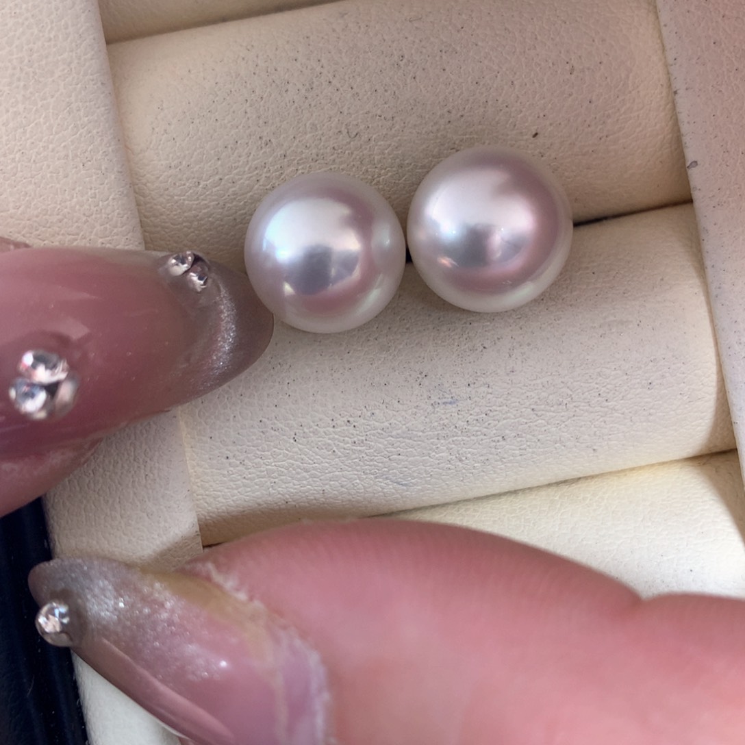 海水珍珠耳饰18K金镶嵌