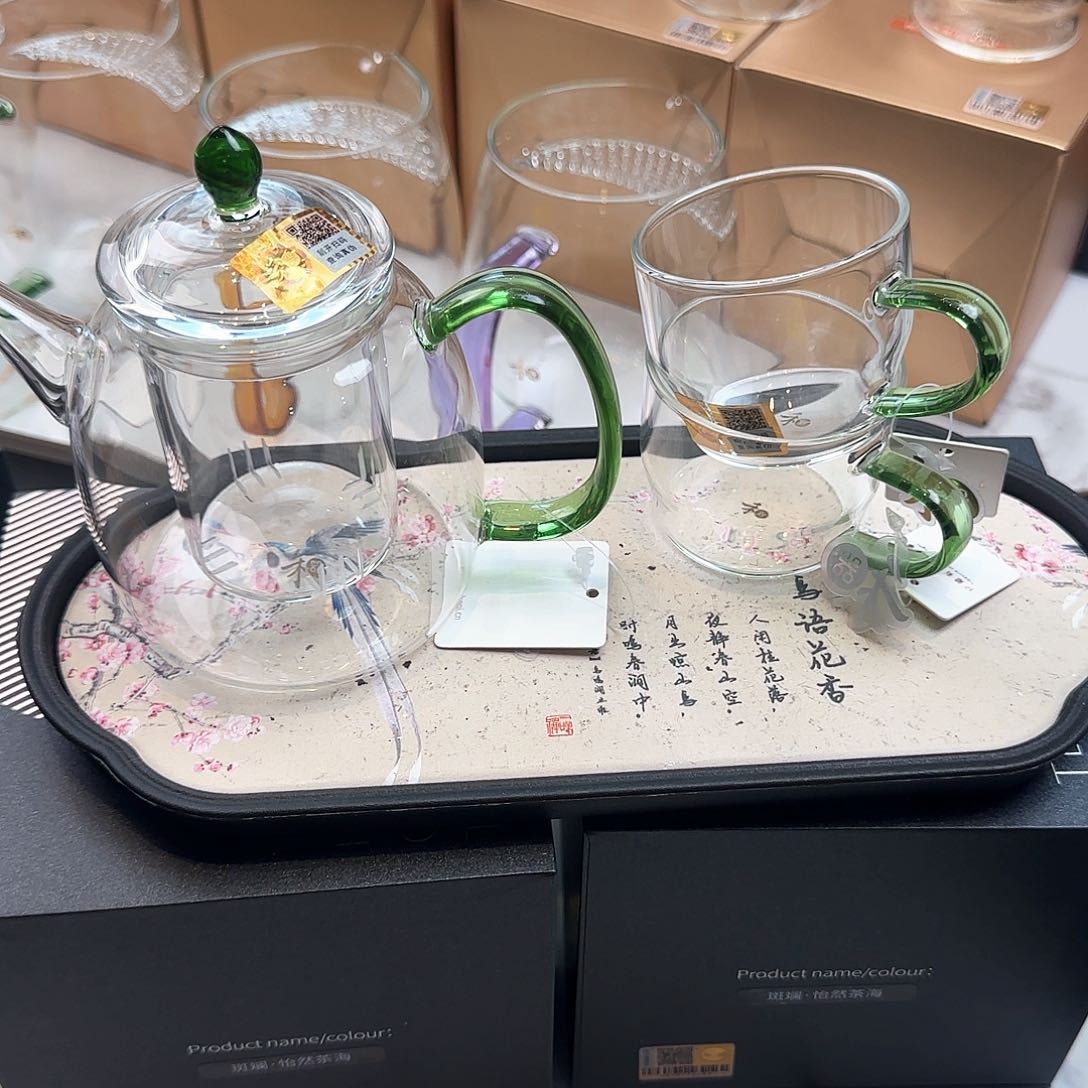 禾器宴臣壶加对杯湖绿色