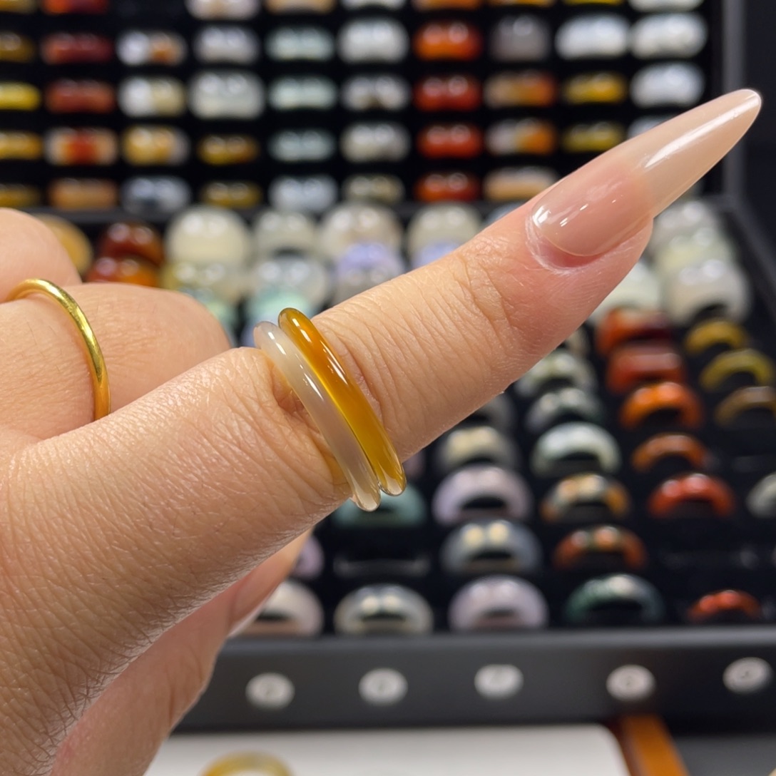 玛瑙/玉髓未镶嵌戒指