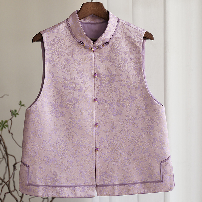  『盈盈』新中式桑蚕丝丝毛国风桑蚕丝宽松气质马甲DGWQ3557