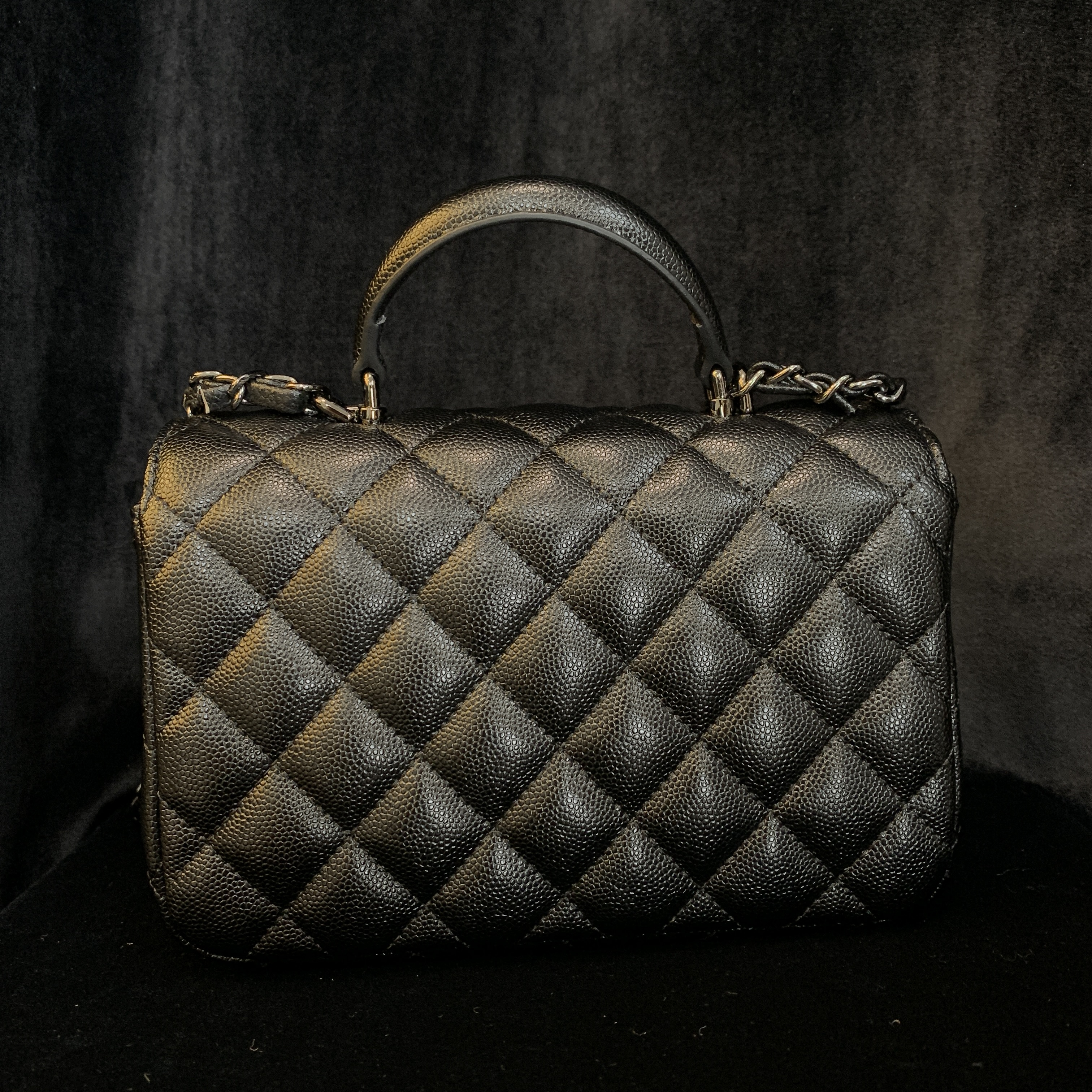 COCO DICV25新款高端定制时尚女包 口盖鱼方豆 黑色