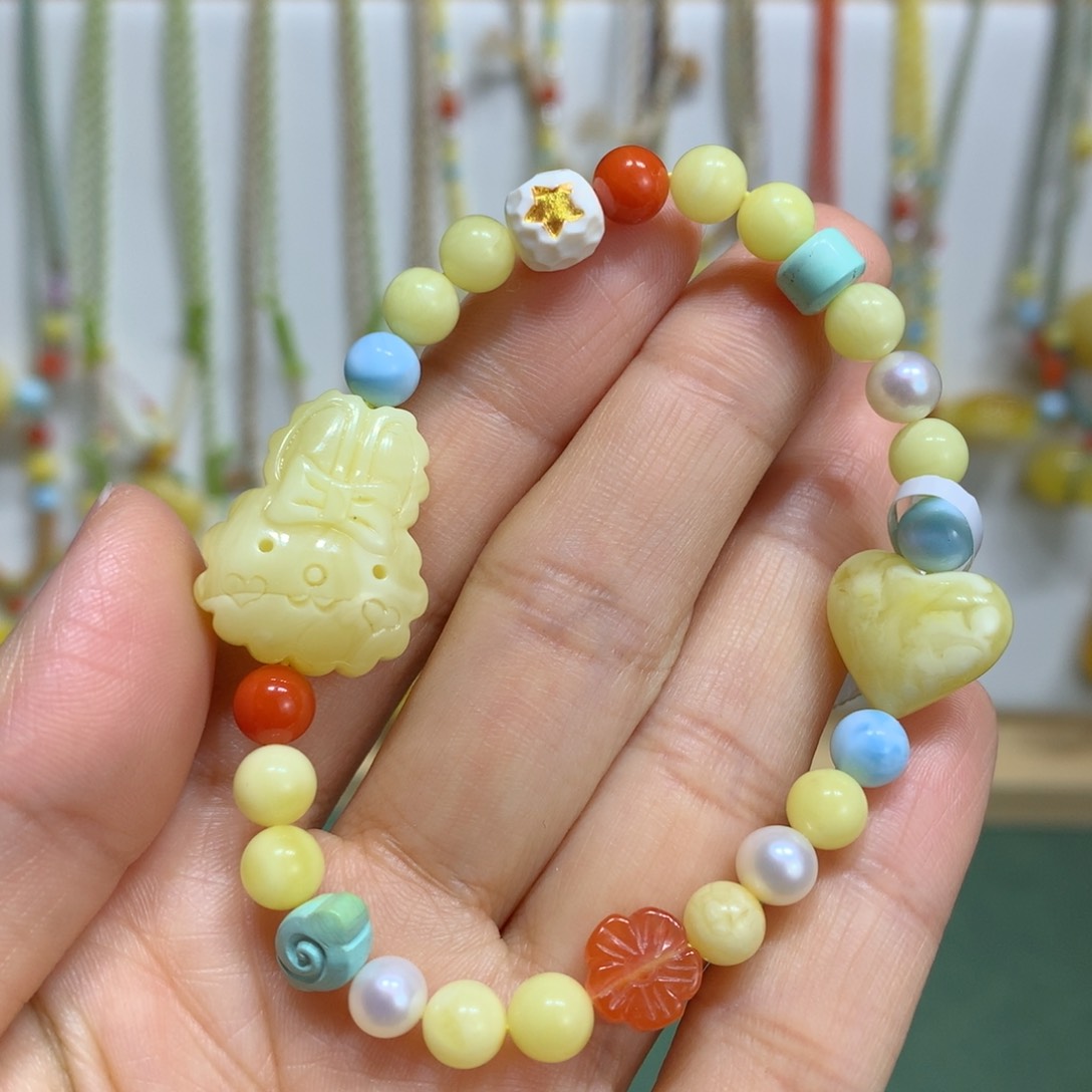 蜜蜡手链未镶嵌多宝款