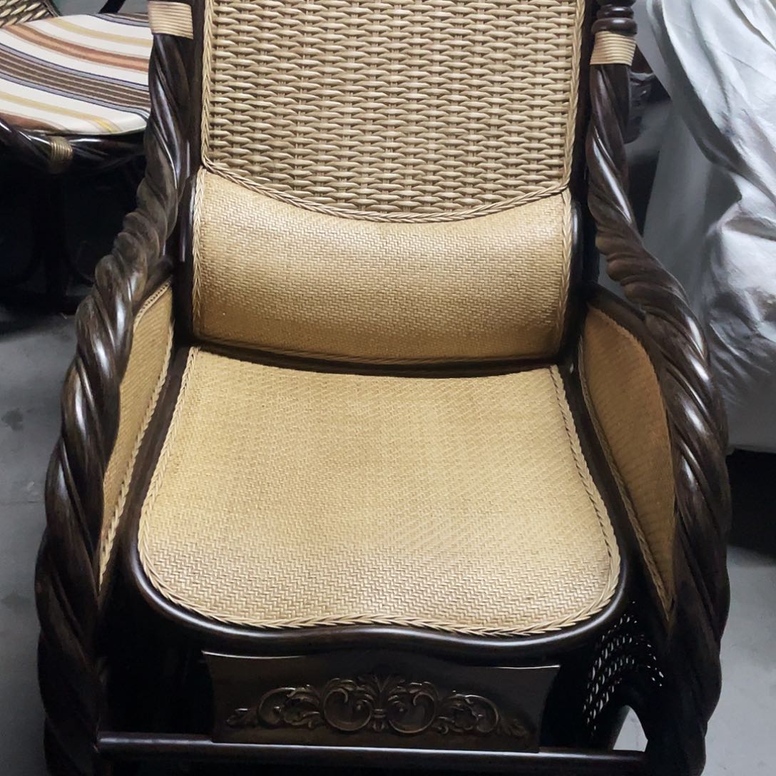 藤豪华真藤大号摇椅 磨咖拉丝