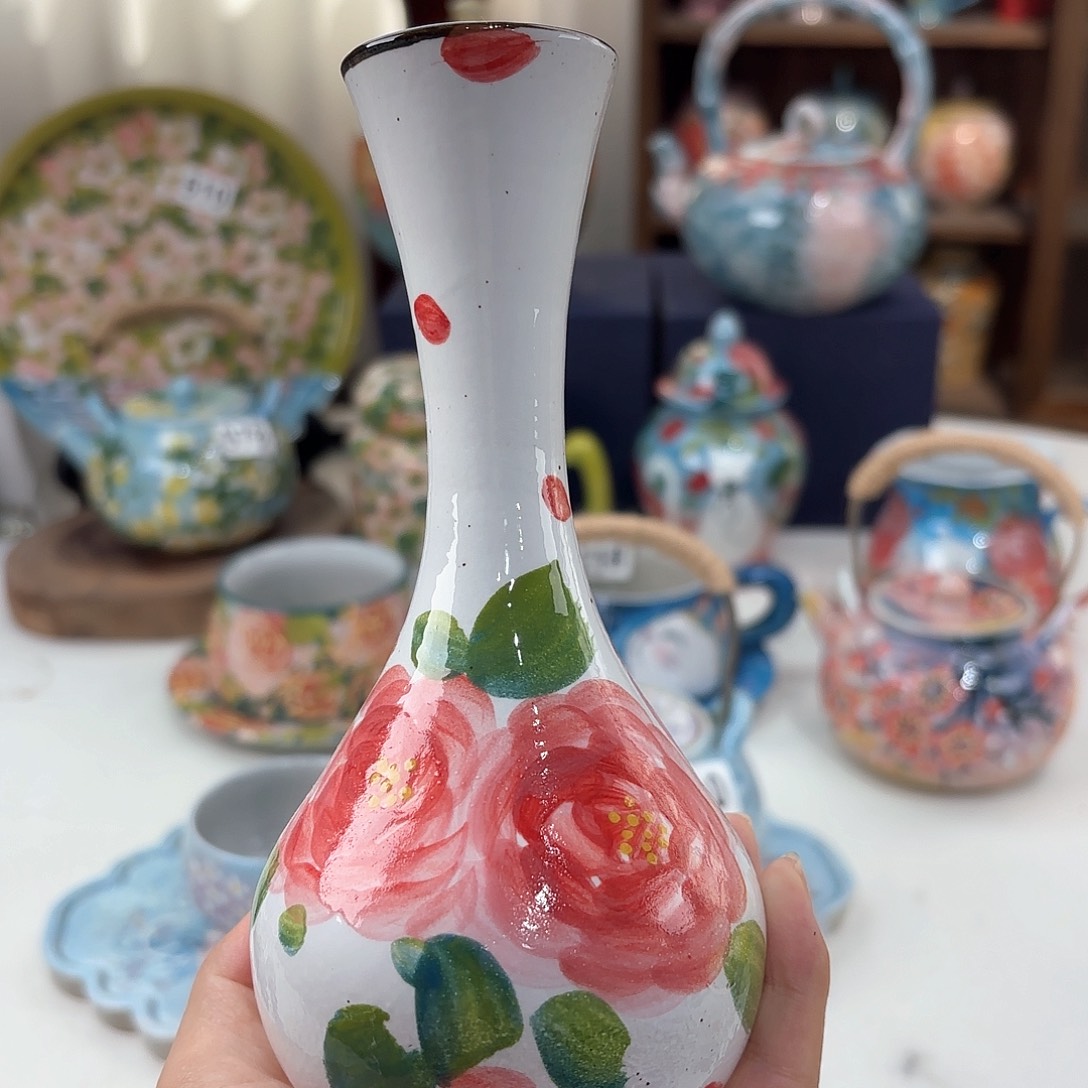 景德镇手绘高温釉下彩陶瓷茶具