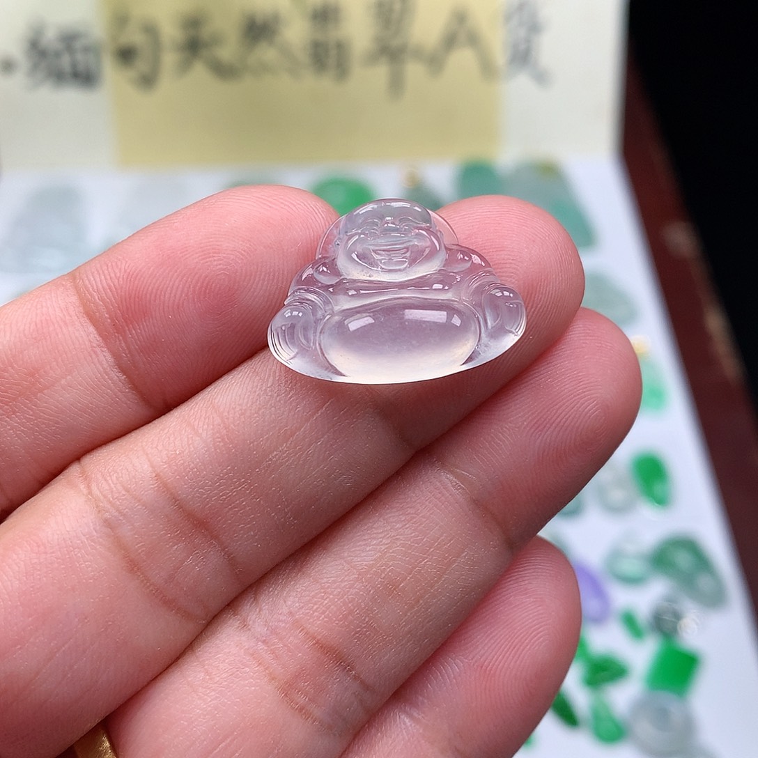 翡翠裸石缅甸天然A货翡翠冰种佛公