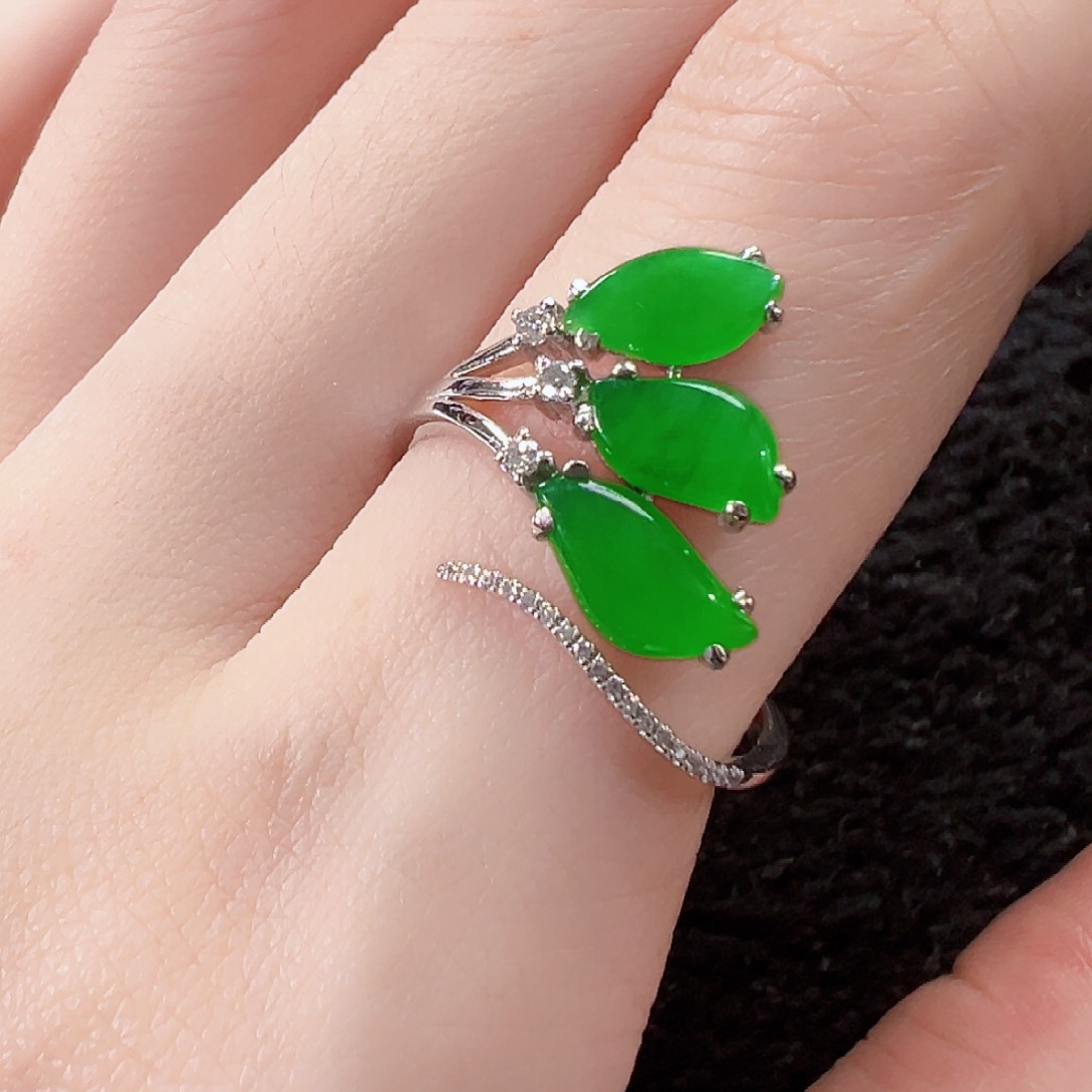 翡翠戒指18K金镶嵌【福利款】签收后24小时鉴赏期