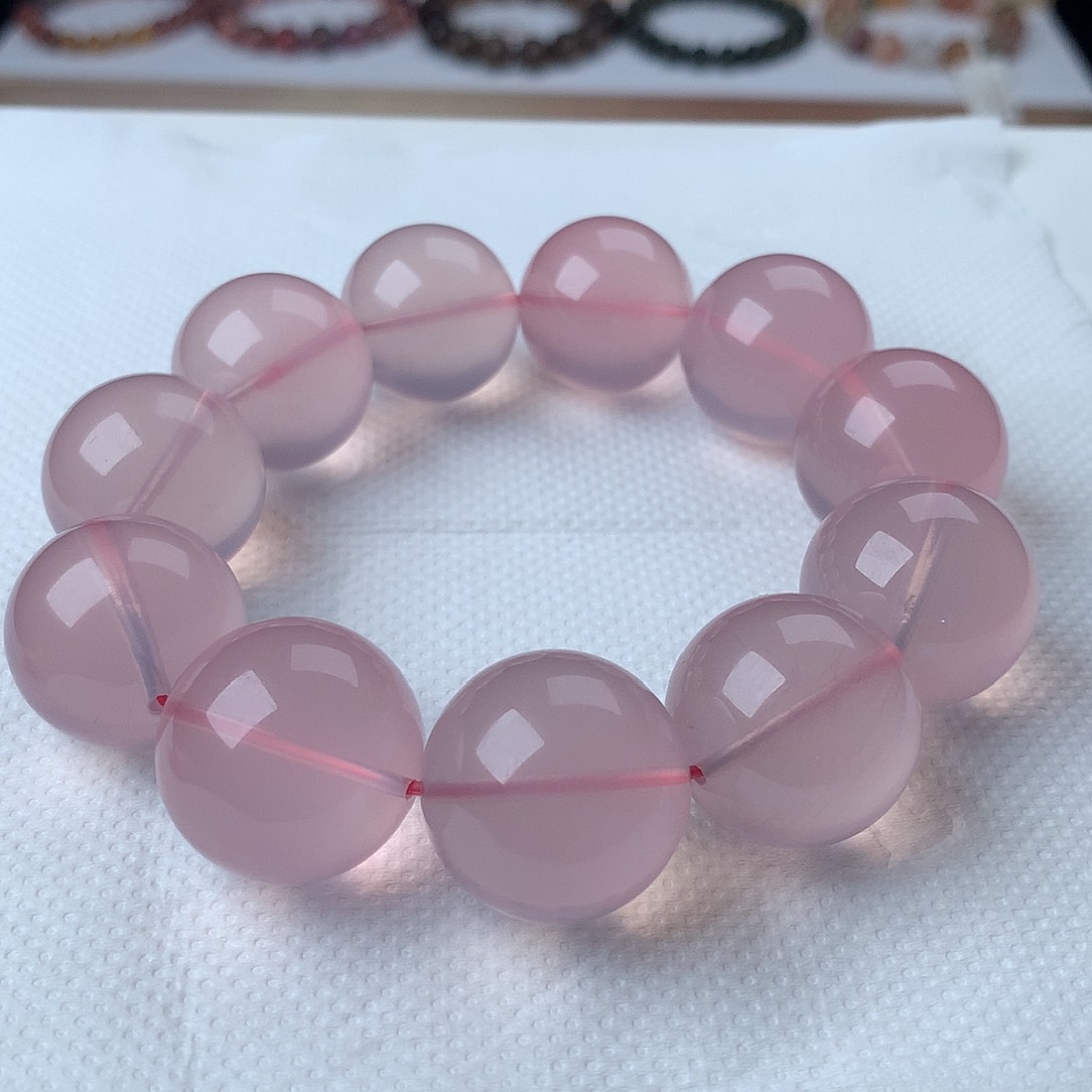 水晶手串未镶嵌粉水晶