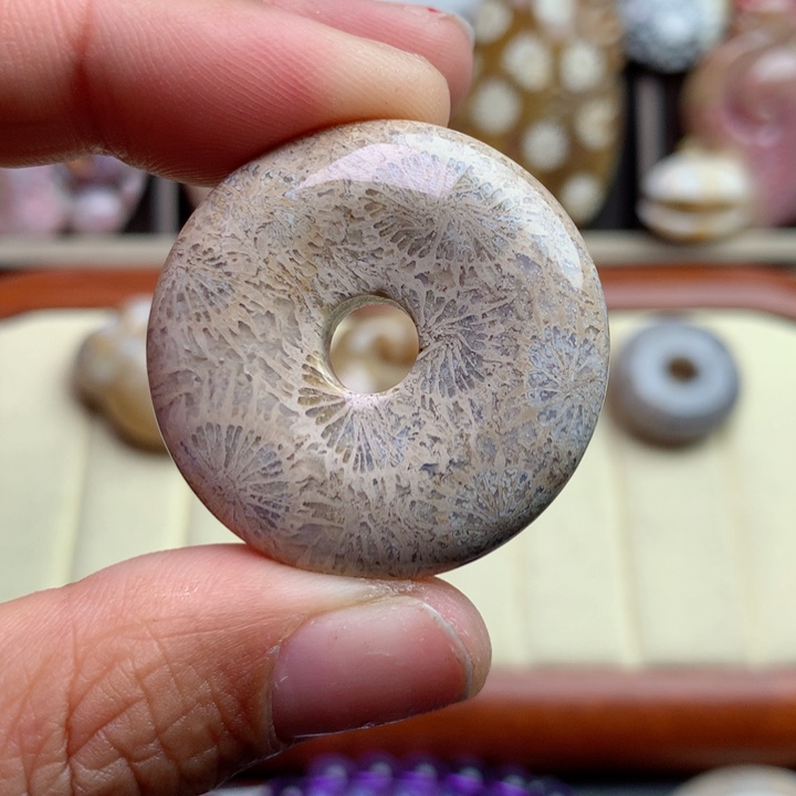 硅化珊瑚（珊瑚玉）颈饰未镶嵌