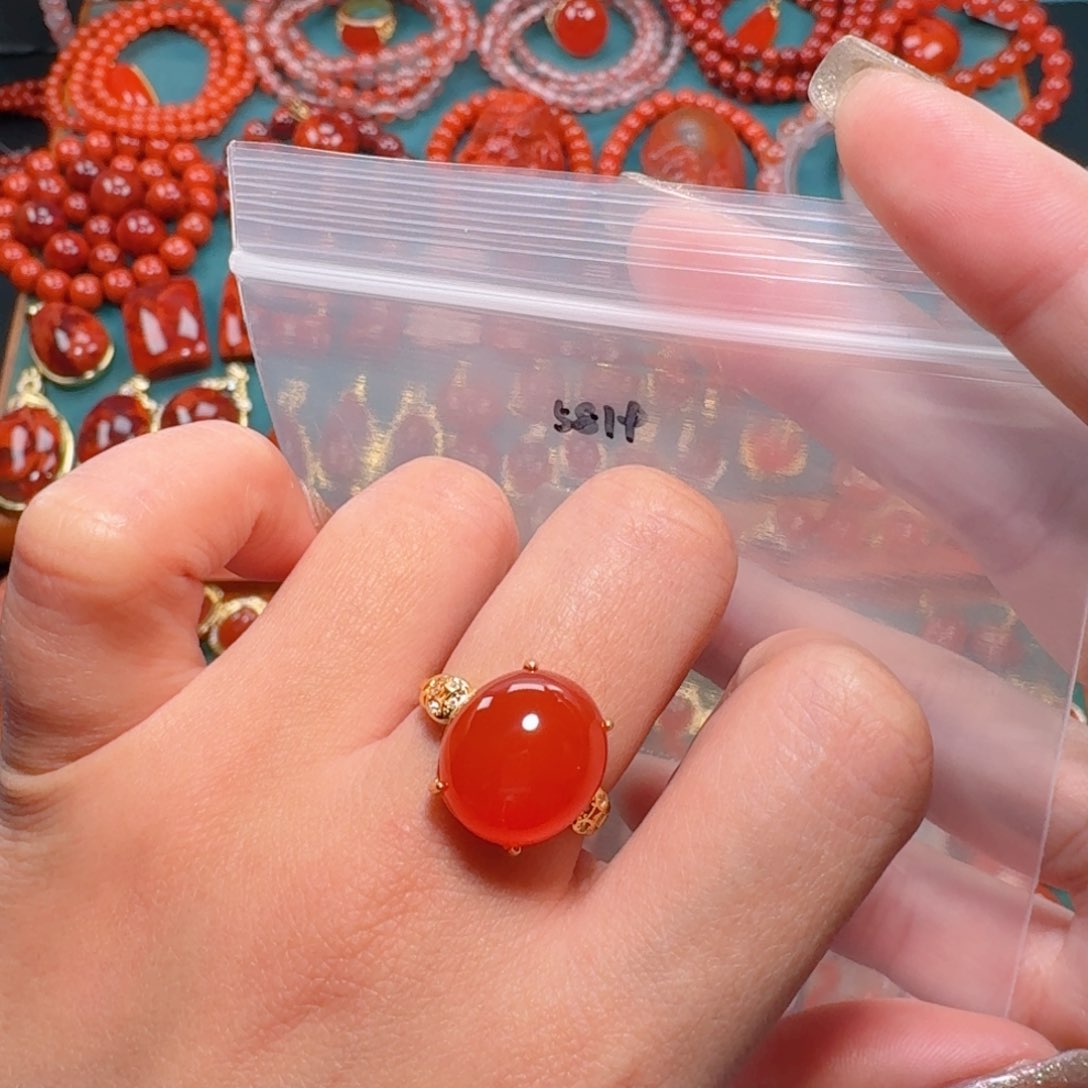 南红玛瑙南红银S925镶嵌