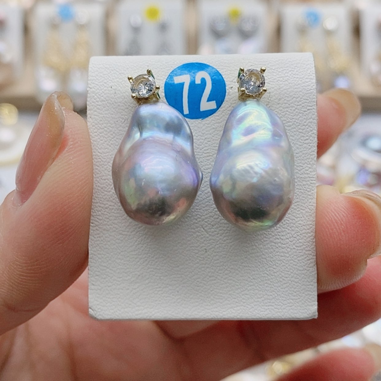 【闪购商品】淡水珍珠耳饰银S925镶嵌