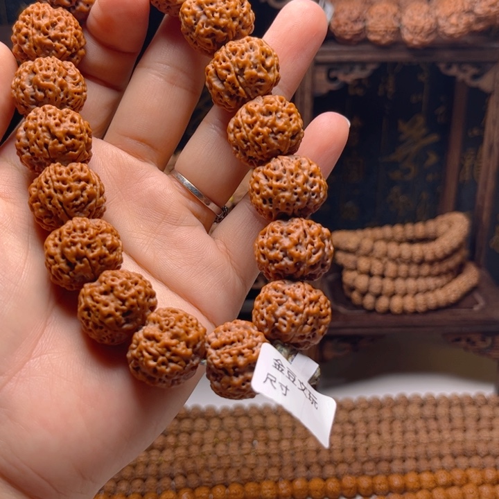 清***客金刚菩提手串五瓣蜂王