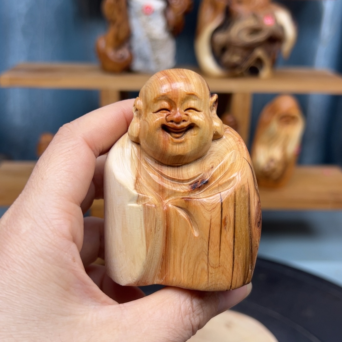 木崖柏木摆件手把件