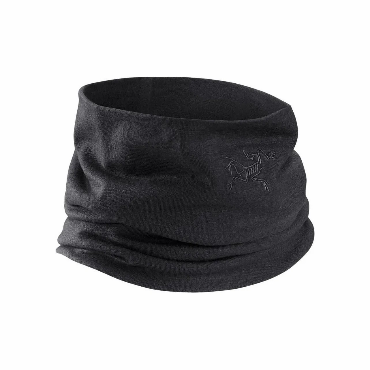 一口价Arcteryx 始祖鸟 leaf军鸟/21623/Cold 羊毛连帽围脖黑色