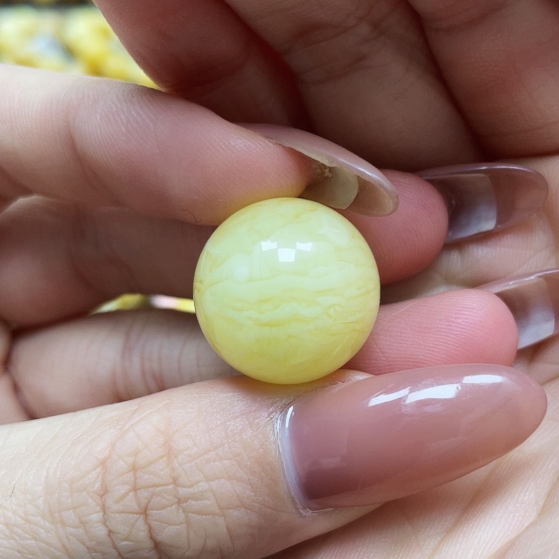 琥珀珠宝奇石未镶嵌19.8mm