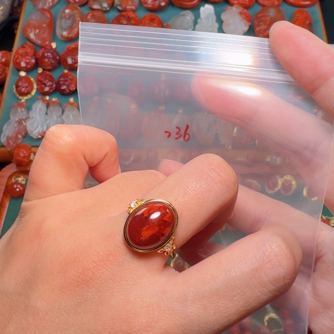 南红玛瑙南红银S925镶嵌