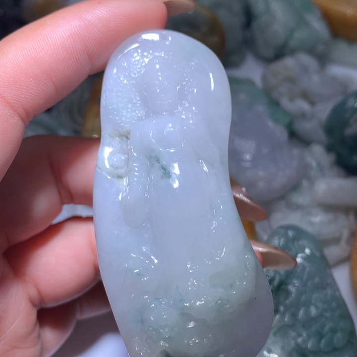 翡翠未镶嵌颈饰保真天然A货翡翠
