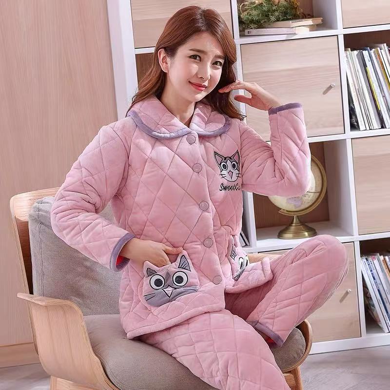 【英子（没有运费险）加厚加绒睡衣东北女冬加厚加绒睡衣冬季女保暖】