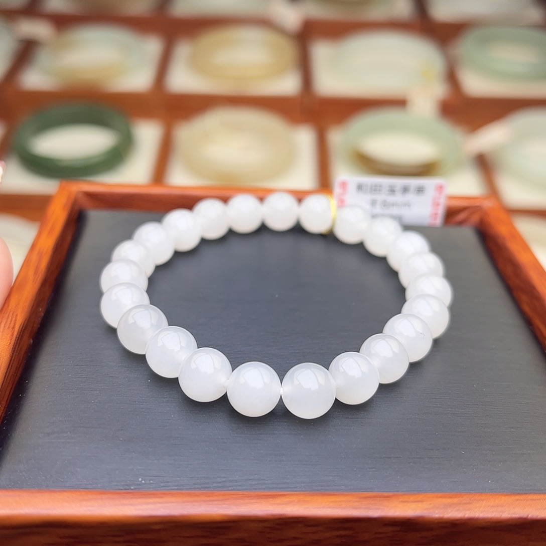 和田玉未镶嵌手串8mm